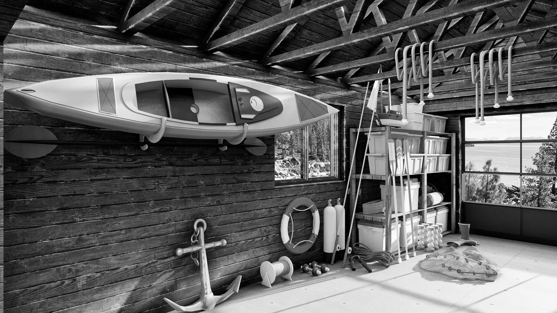 Indoor Kayak Storage