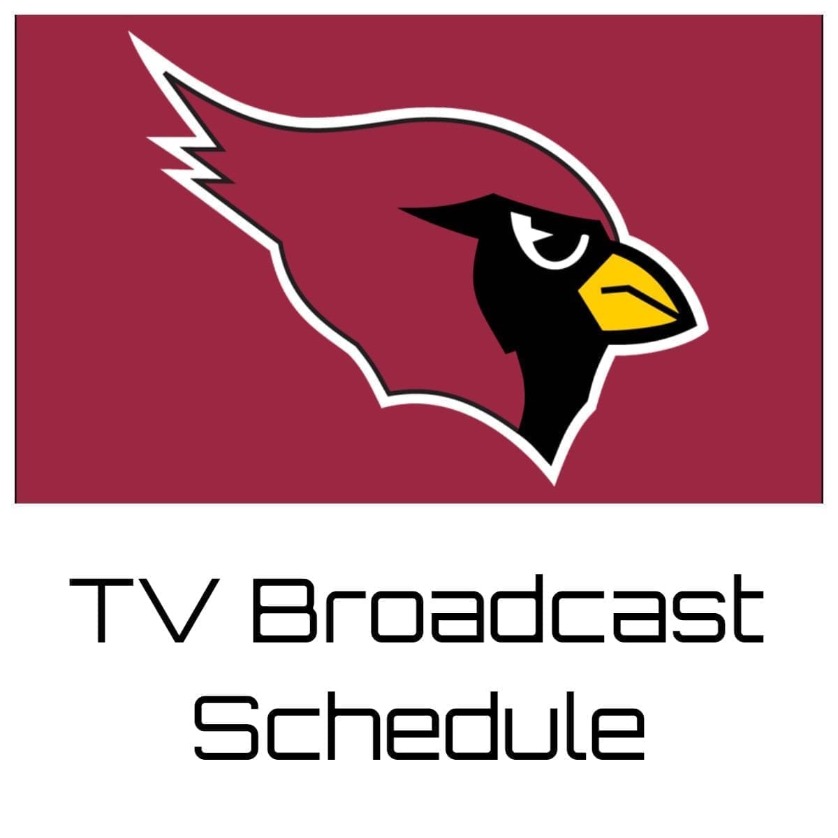 Arizona Cardinals TV Broadcast Schedule 202324 Printable PDF
