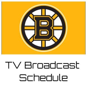 Boston Bruins TV Broadcast Schedule
