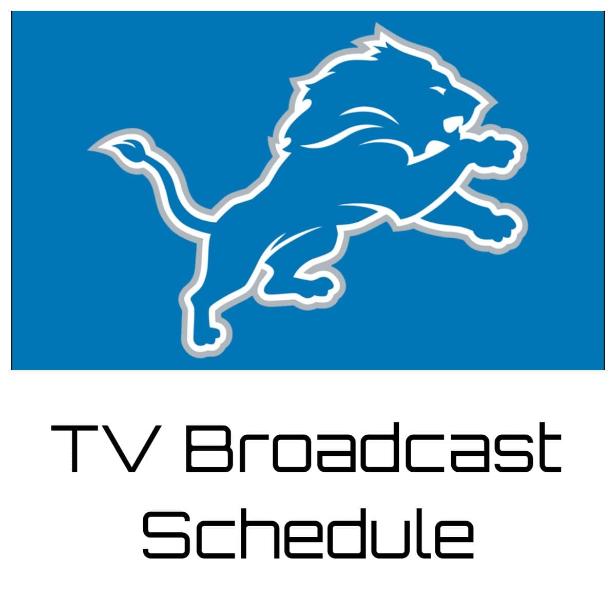 Detroit Lions TV Broadcast Schedule