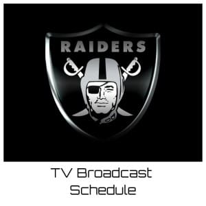 Las Vegas Raiders TV Broadcast Schedule