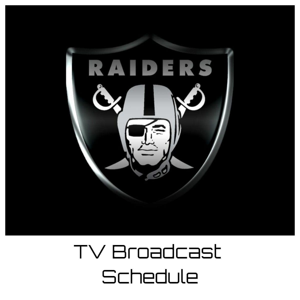 Las Vegas Raiders TV Broadcast Schedule 202324 Printable PDF