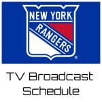 New York Rangers TV Broadcast Schedule