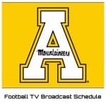 Appalachian State Mountaineers Football TV Broadcast Schedule