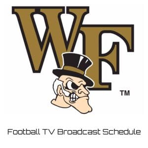 Wake Forest Demon Deacons Football TV Broadcast Schedule