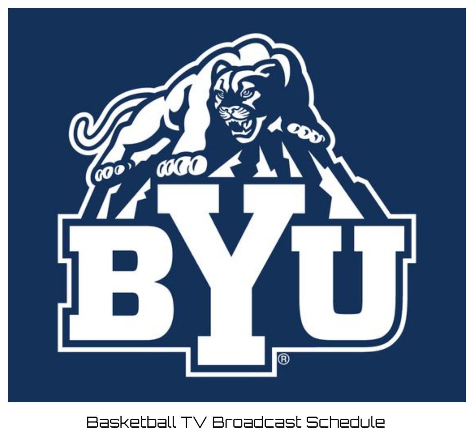 BYU Cougars Basketball TV Broadcast Schedule 2021 22 Printable PDF
