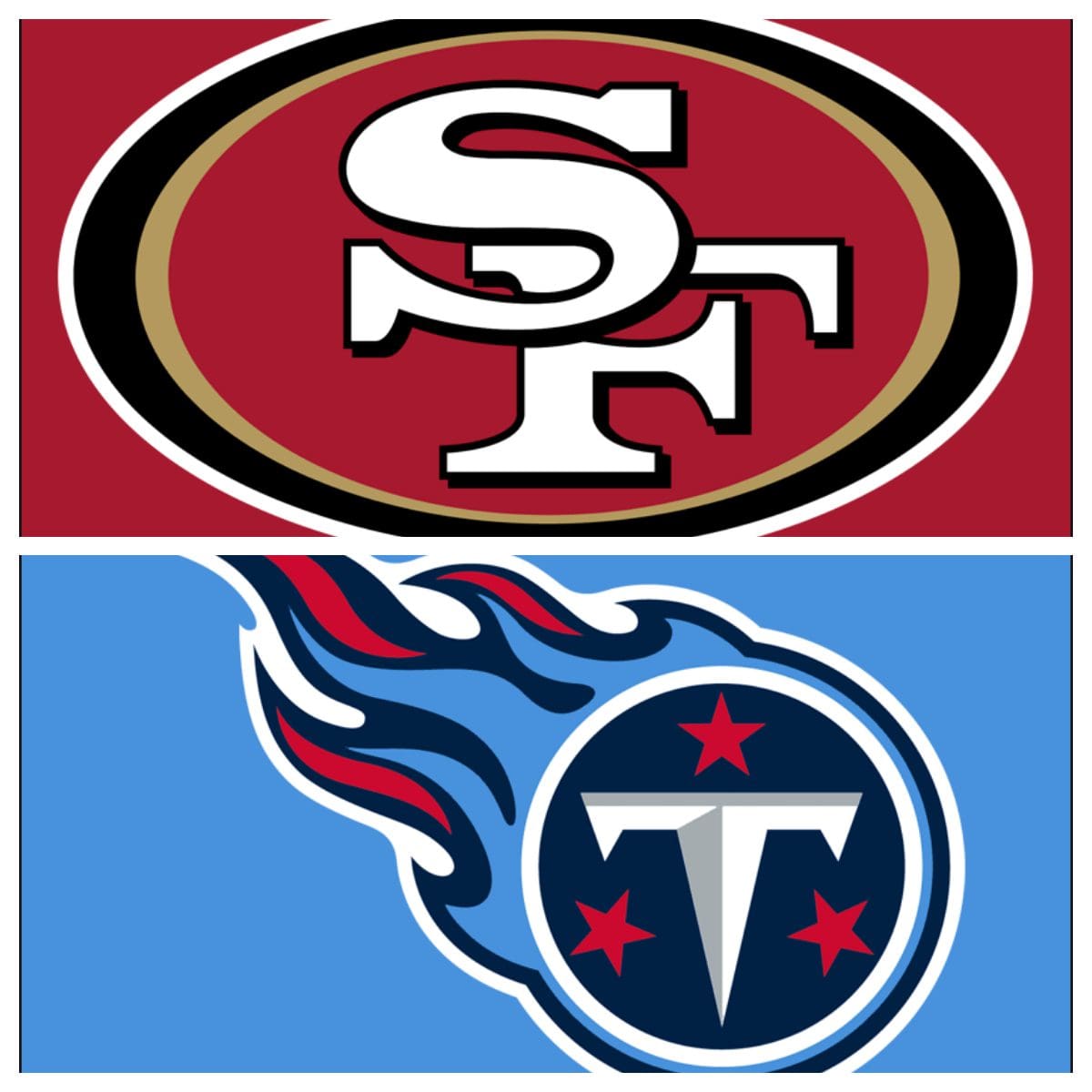 San Francisco 49ers vs Tennessee Titans Stats