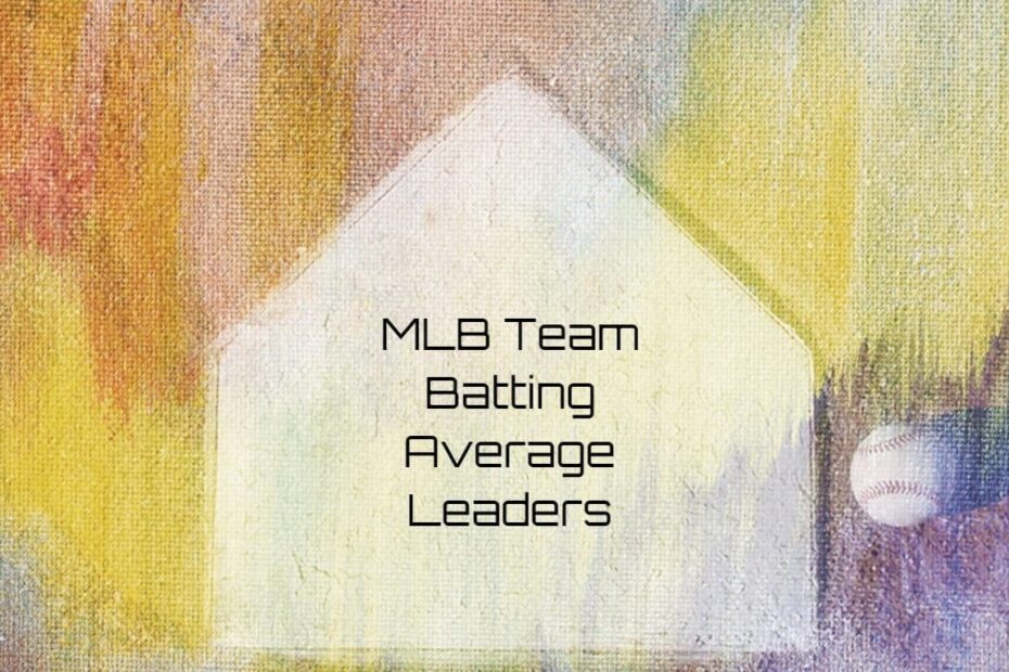 MLB Team Batting Average Leaders