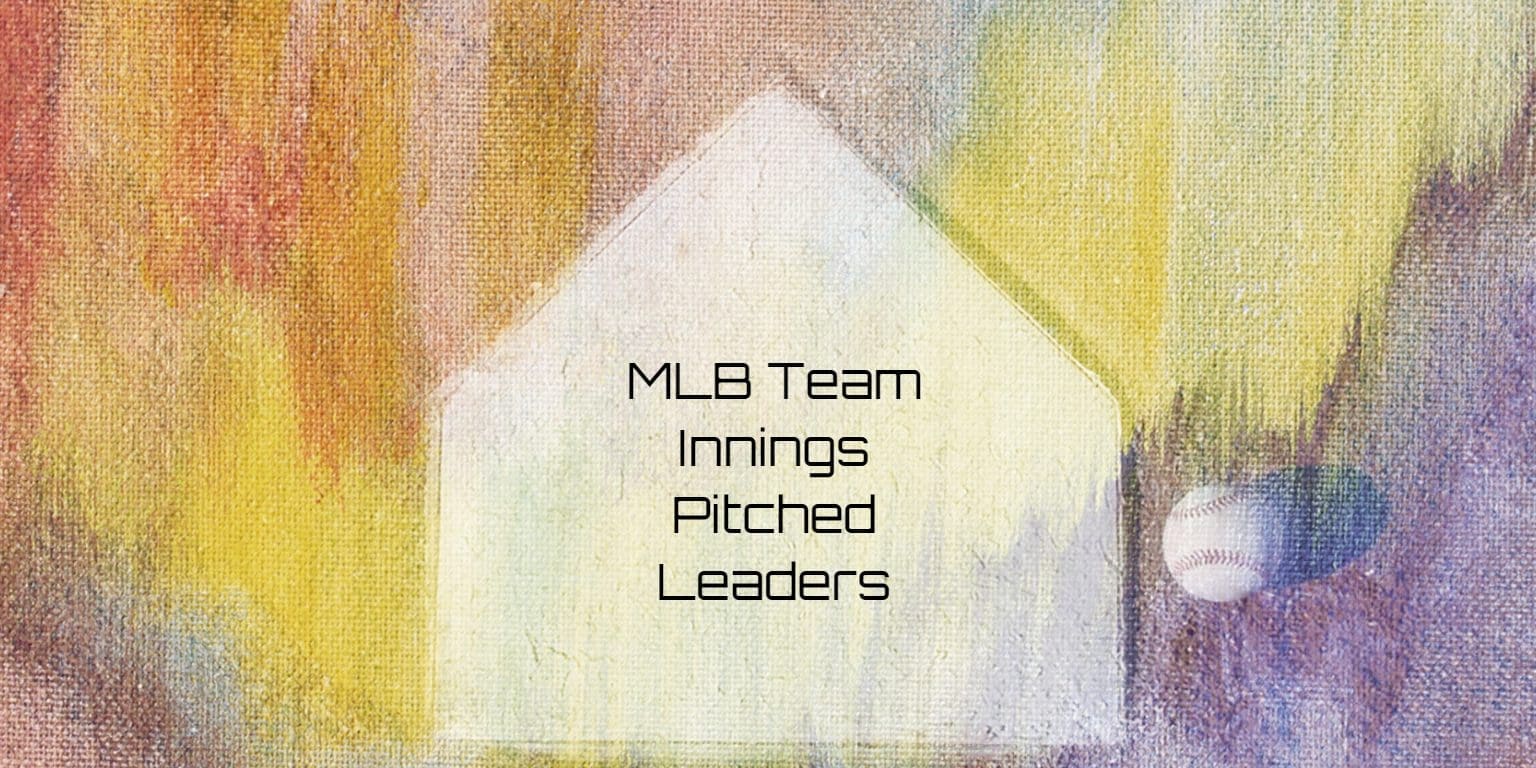 MLB Team Innings Pitched Leaders