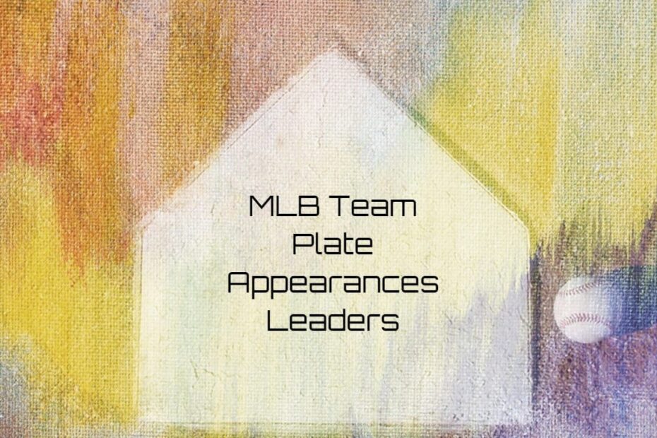 MLB Team Plate Appearances Leaders