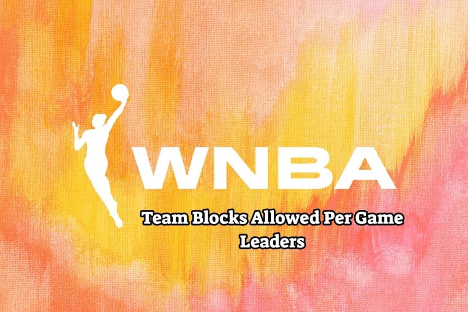 WNBA Team Blocks Allowed Per Game Leaders