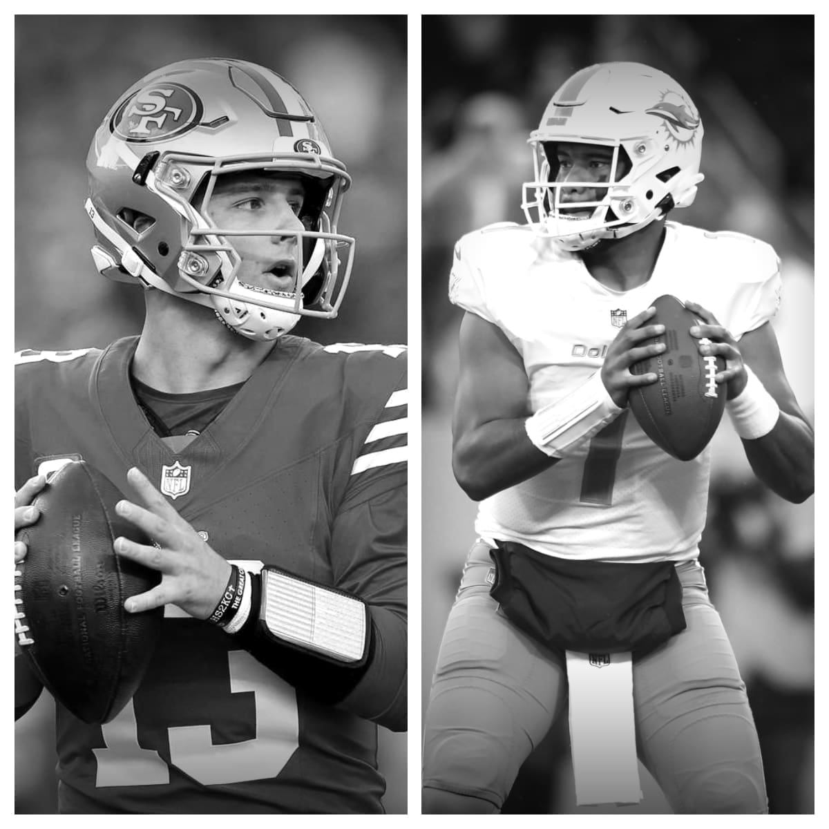 Brock Purdy vs Tua Tagovailoa