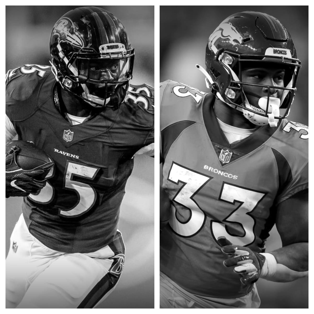 Gus Edwards vs Javonte Williams