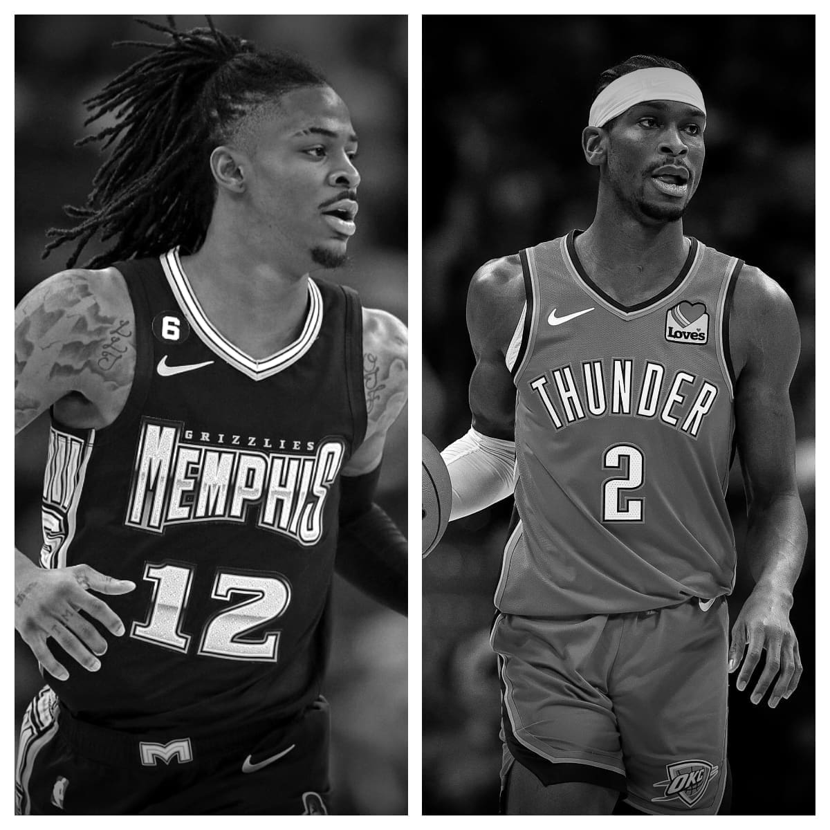 Ja Morant vs Shai GilgeousAlexander Stats Comparison Career All Time