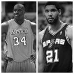 Shaquille ONeal vs Tim Duncan