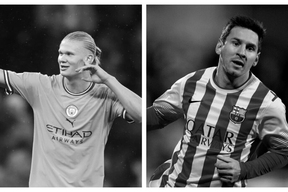 Erling Haaland vs Lionel Messi Stats