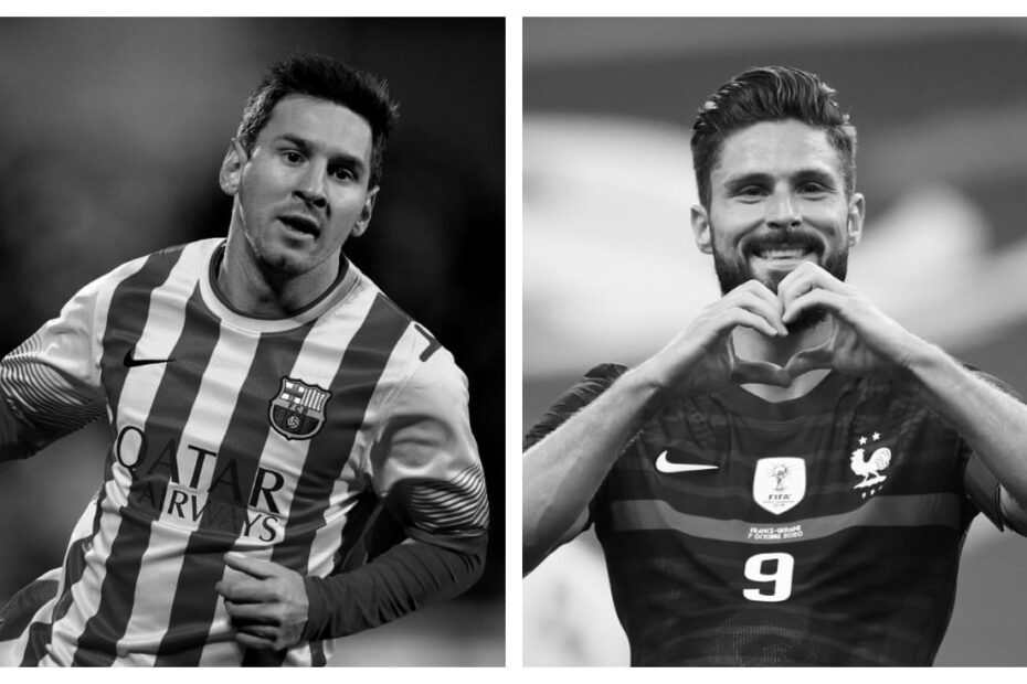 Lionel Messi vs Olivier Giroud Stats