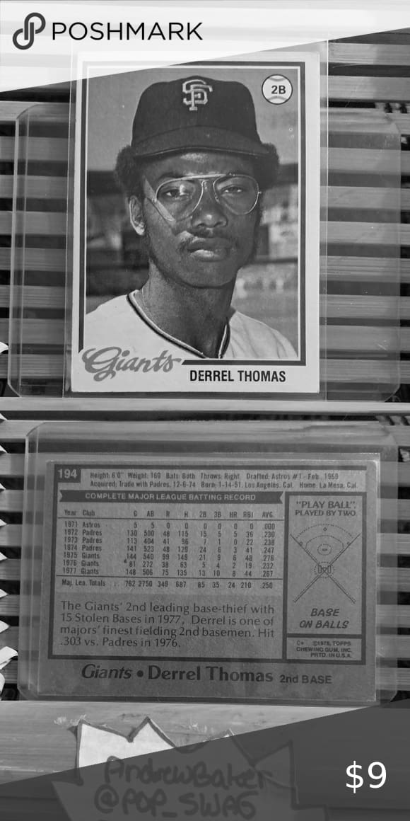 Derrel Thomas MLB Baseball