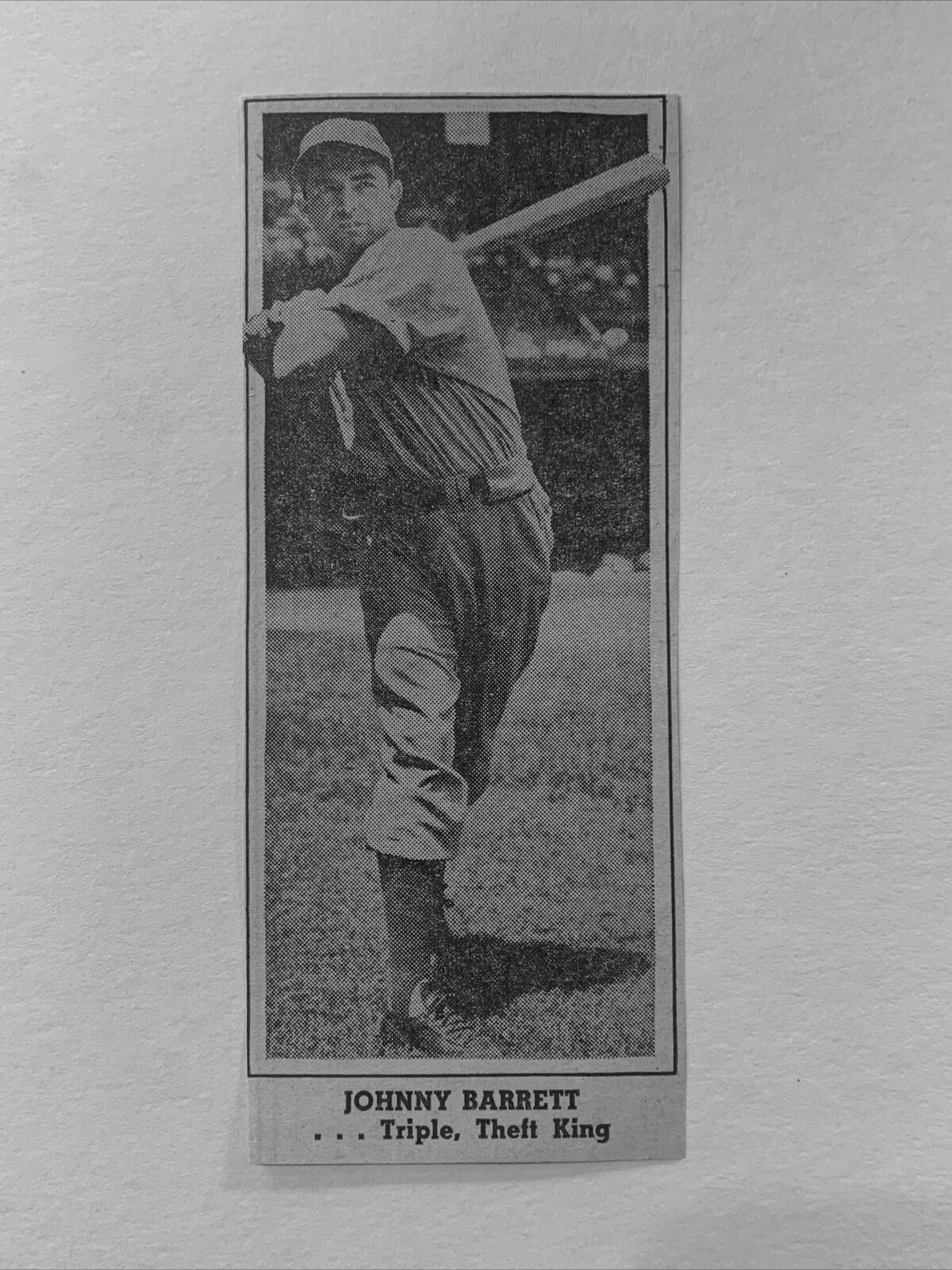 Johnny Barrett MLB Baseball
