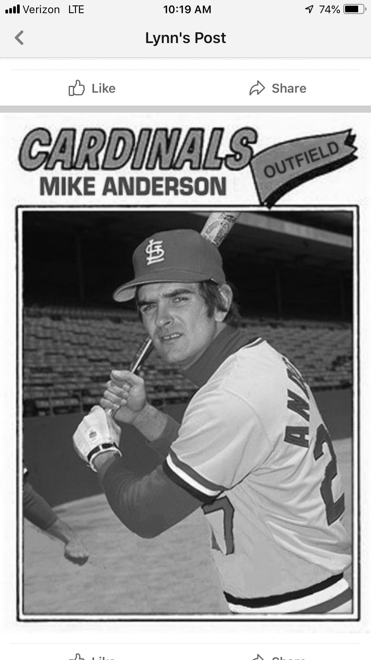 Mike Anderson MLB Baseball