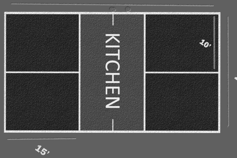 pickleball kitchen size
