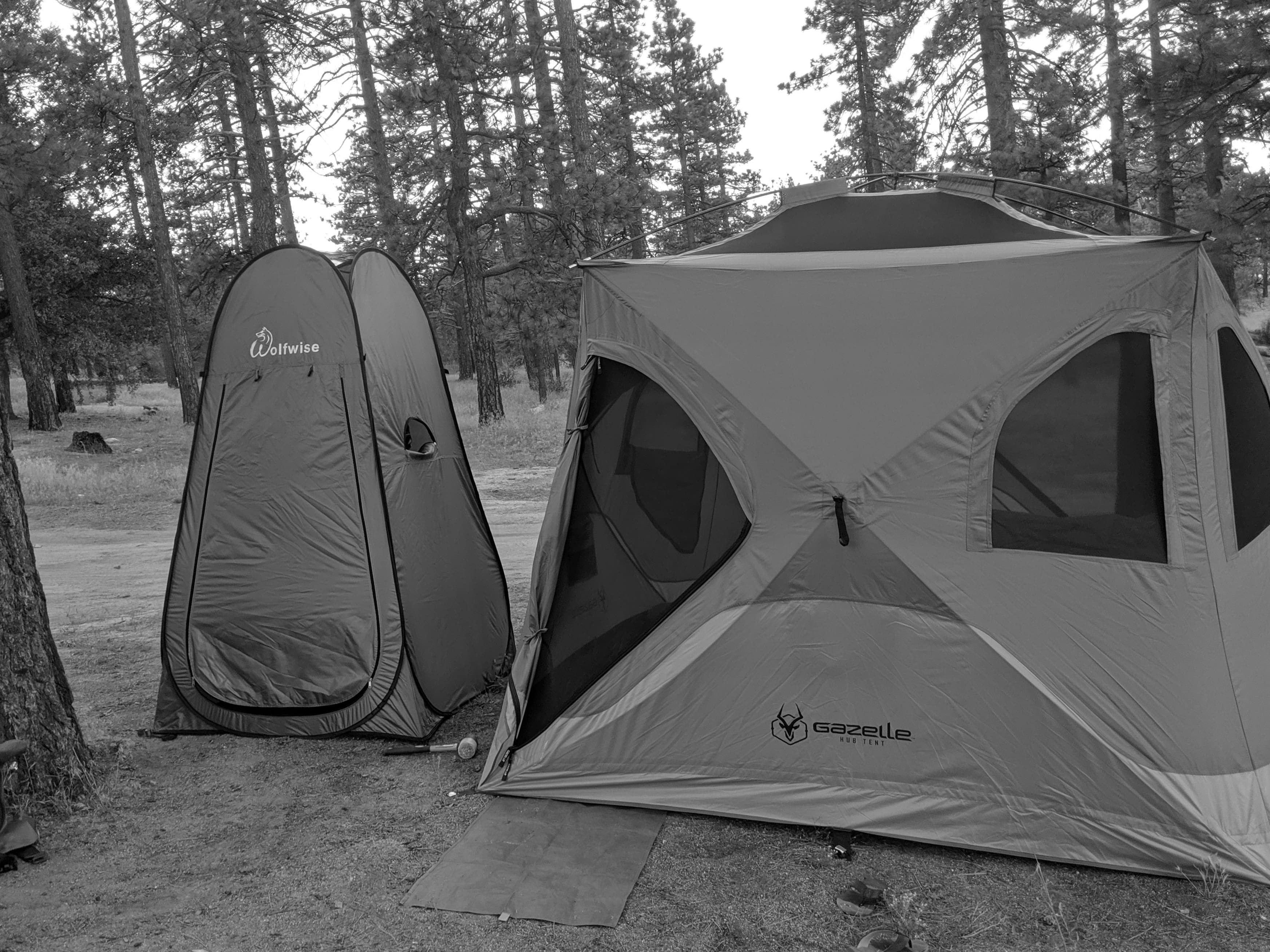 Camp Bathroom Setup