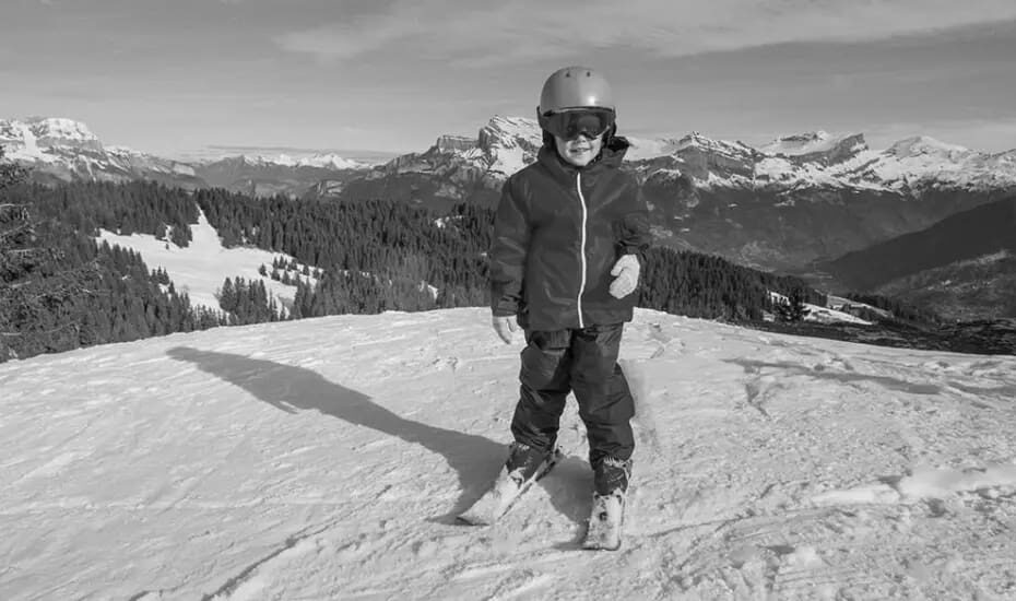 Knee high Kids Downhill Skiing